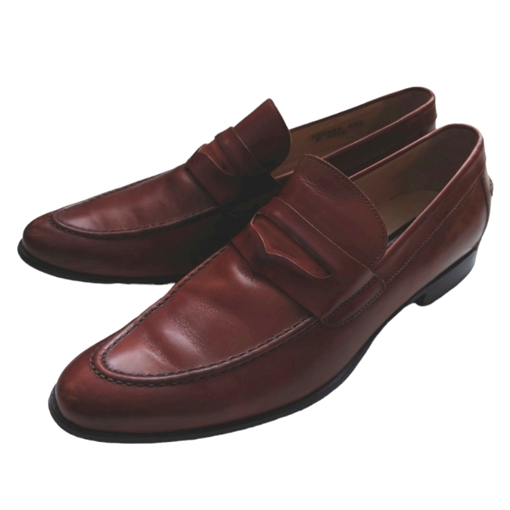 DOLCE and GABBANA Men's Brown Leather Loafers Slip on Shoes size 42.5